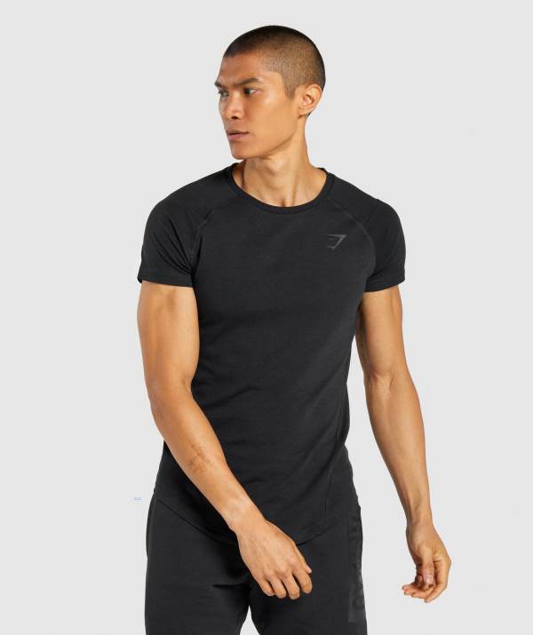 Panske Tricka Gymshark Bold Čierne | QS4819657